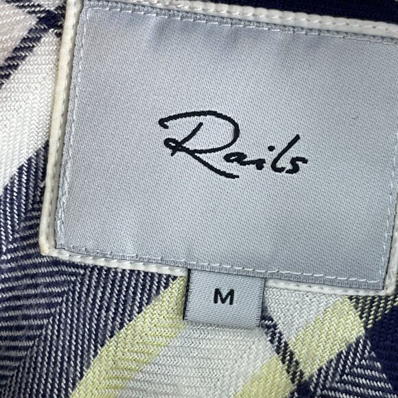 Rails Womens Medium Plaid Button Up Shirt Long Sleeve Flannel Top - Picture 3 of 9